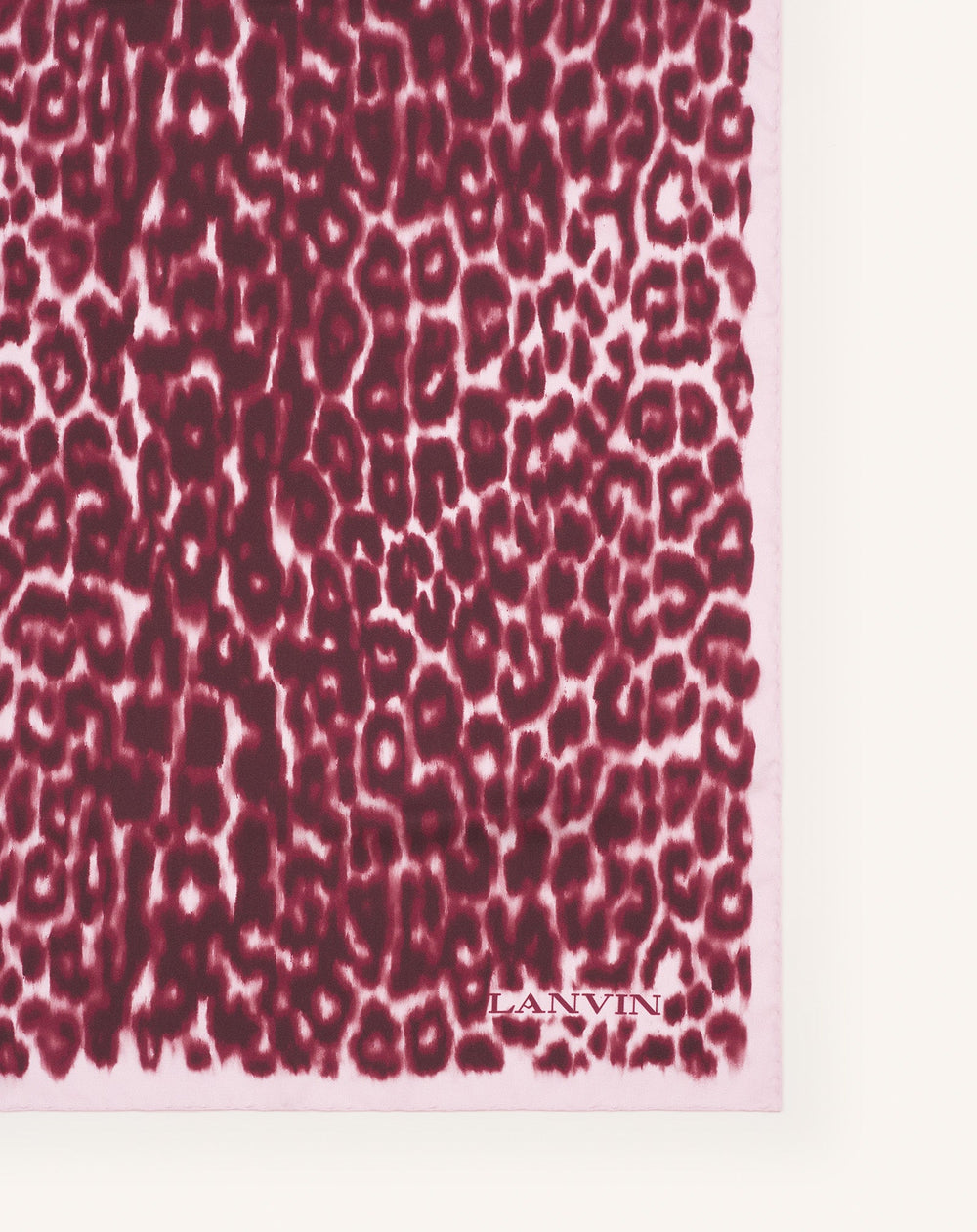 Pink Leopard Print Silk Scarf