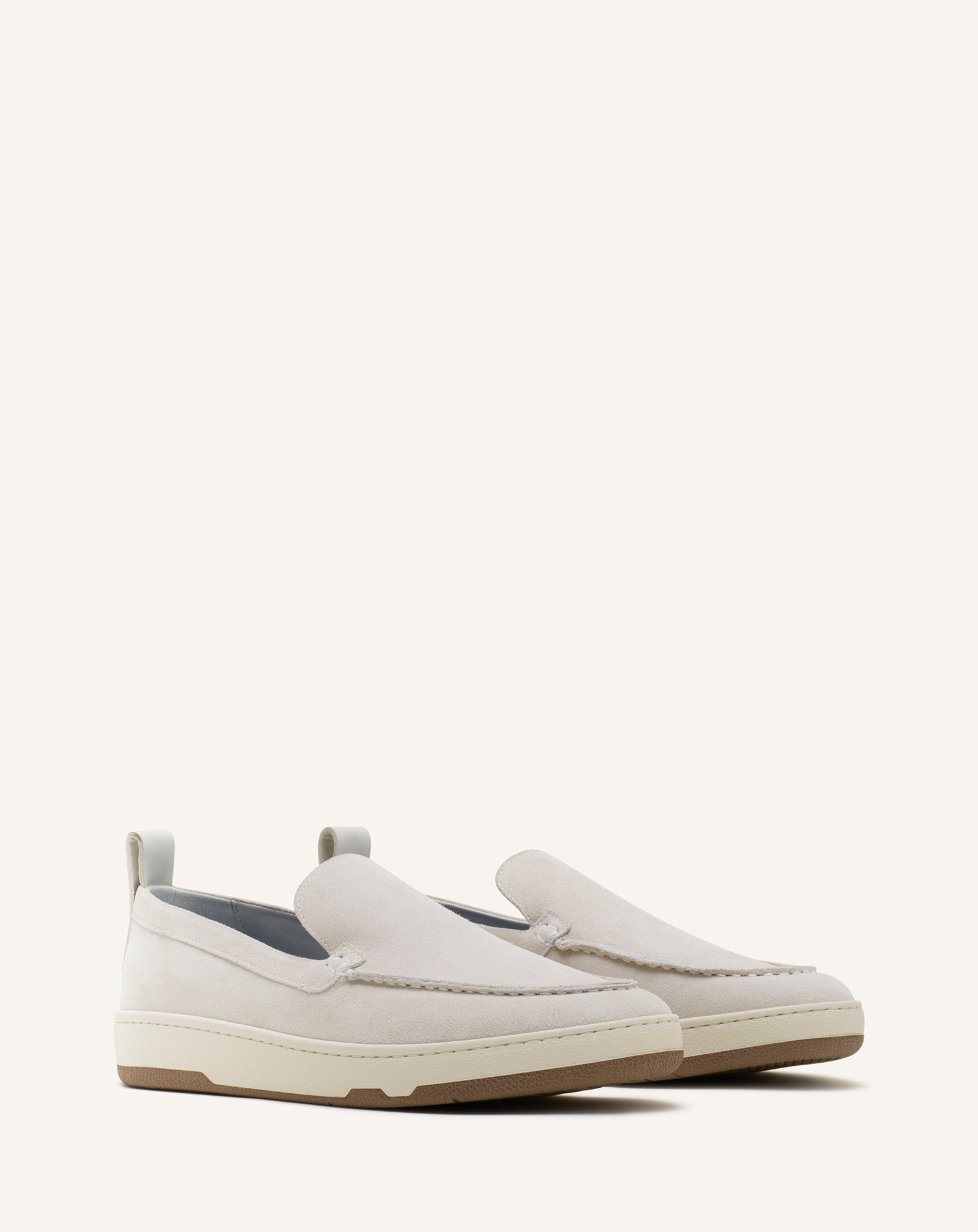 White Cruiser Suede Moccasins