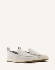 White Cruiser Suede Moccasins