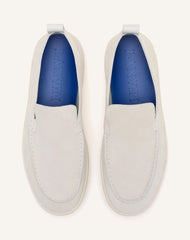 White Cruiser Suede Moccasins