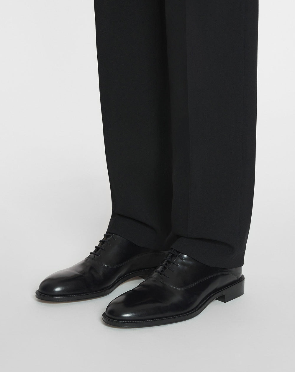 Black Lanvin Signature Leather Oxford Shoes