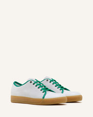 White Dbb1 Leather And Suede Sneakers