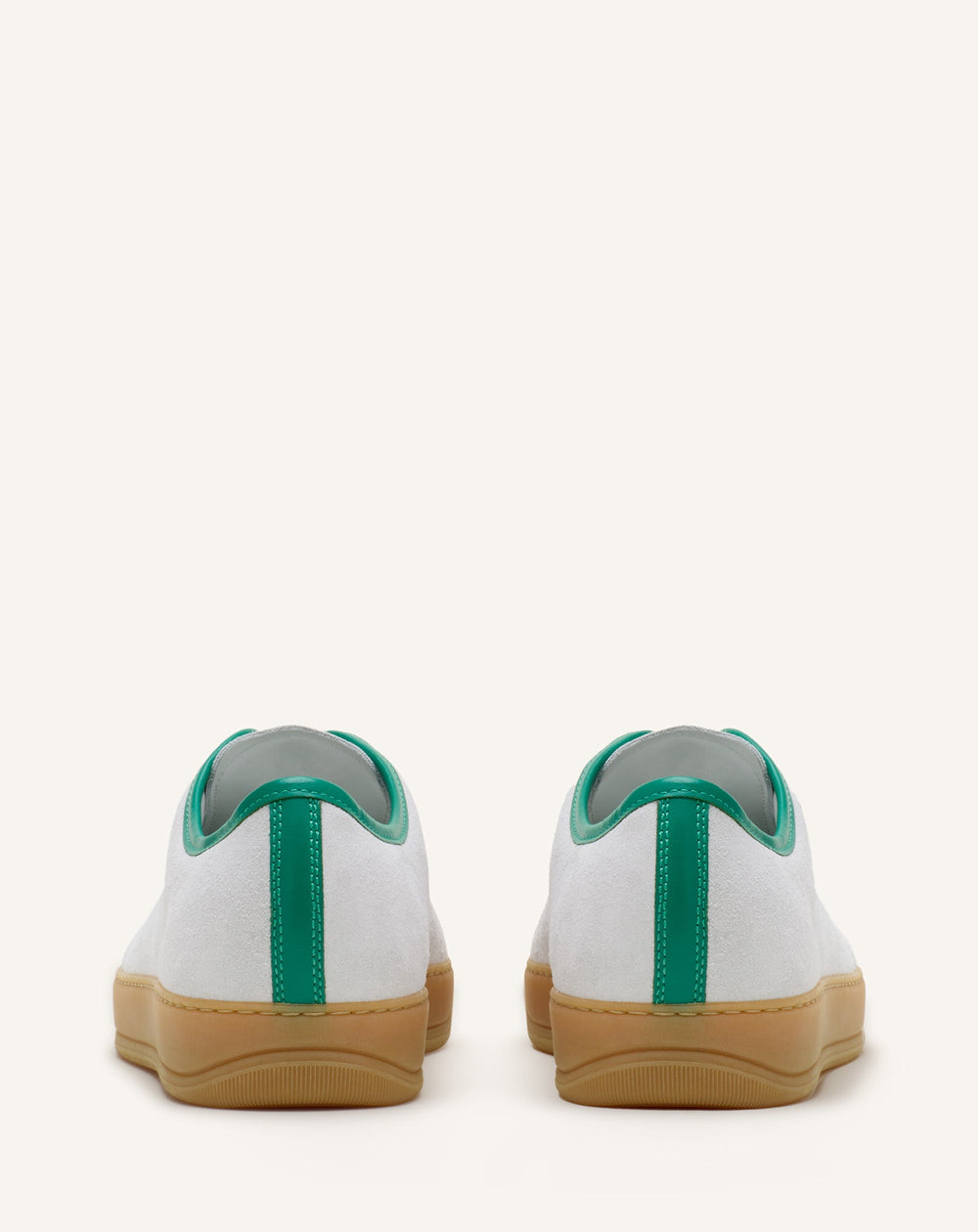 White Dbb1 Leather And Suede Sneakers