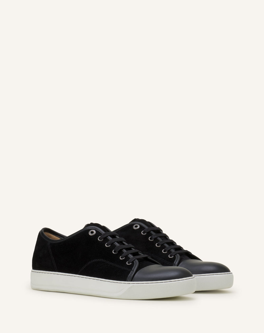 Black Dbb1 Leather And Suede Sneakers