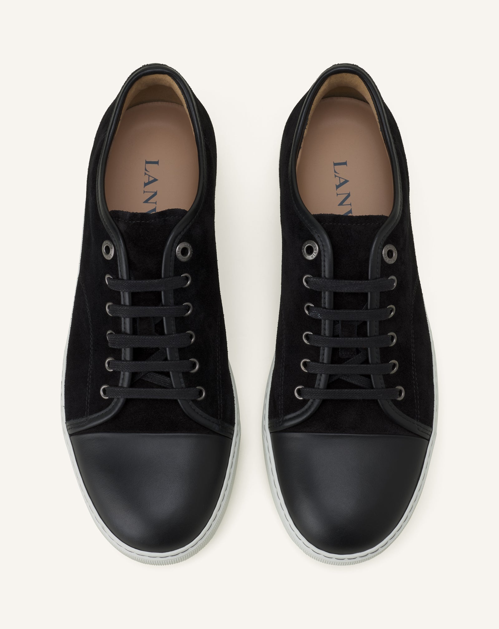 Black Dbb1 Leather And Suede Sneakers