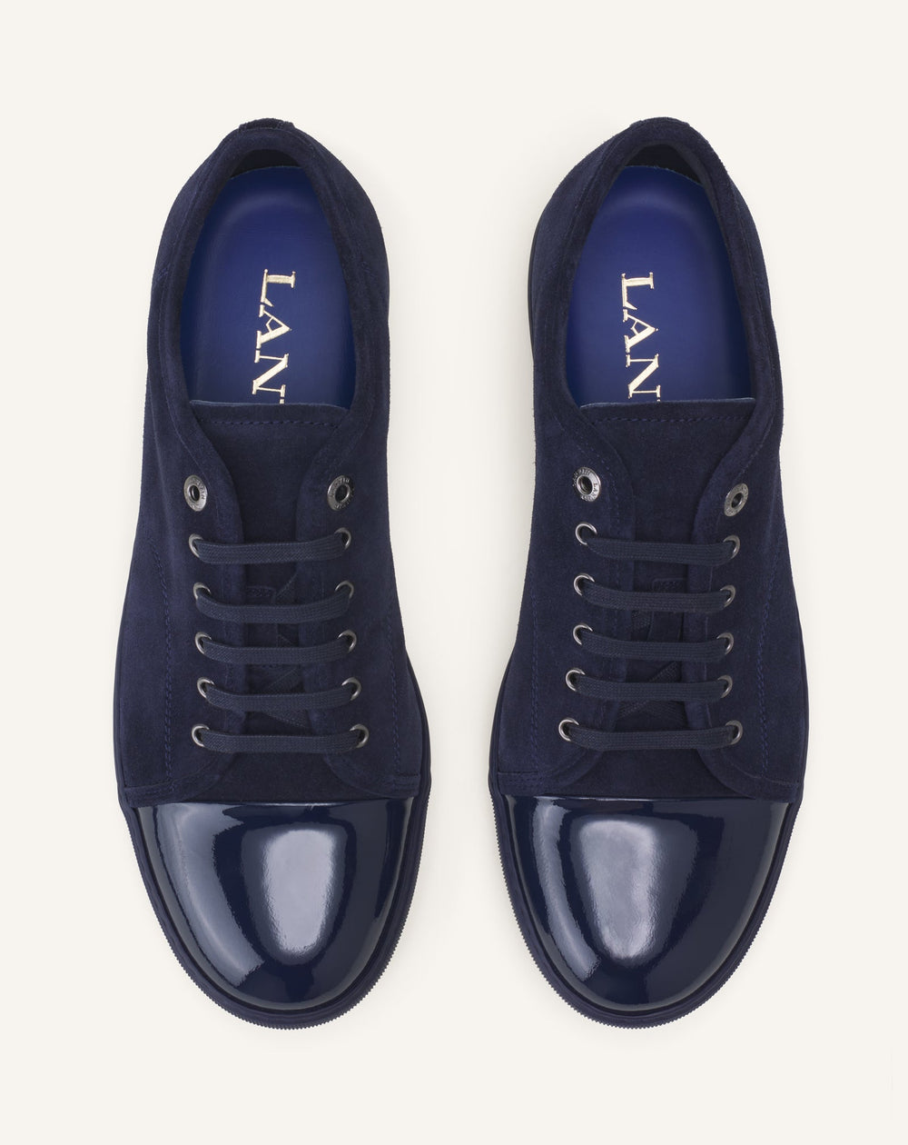 Blue Dbb1 Sneakers In Suede And Patent Leather