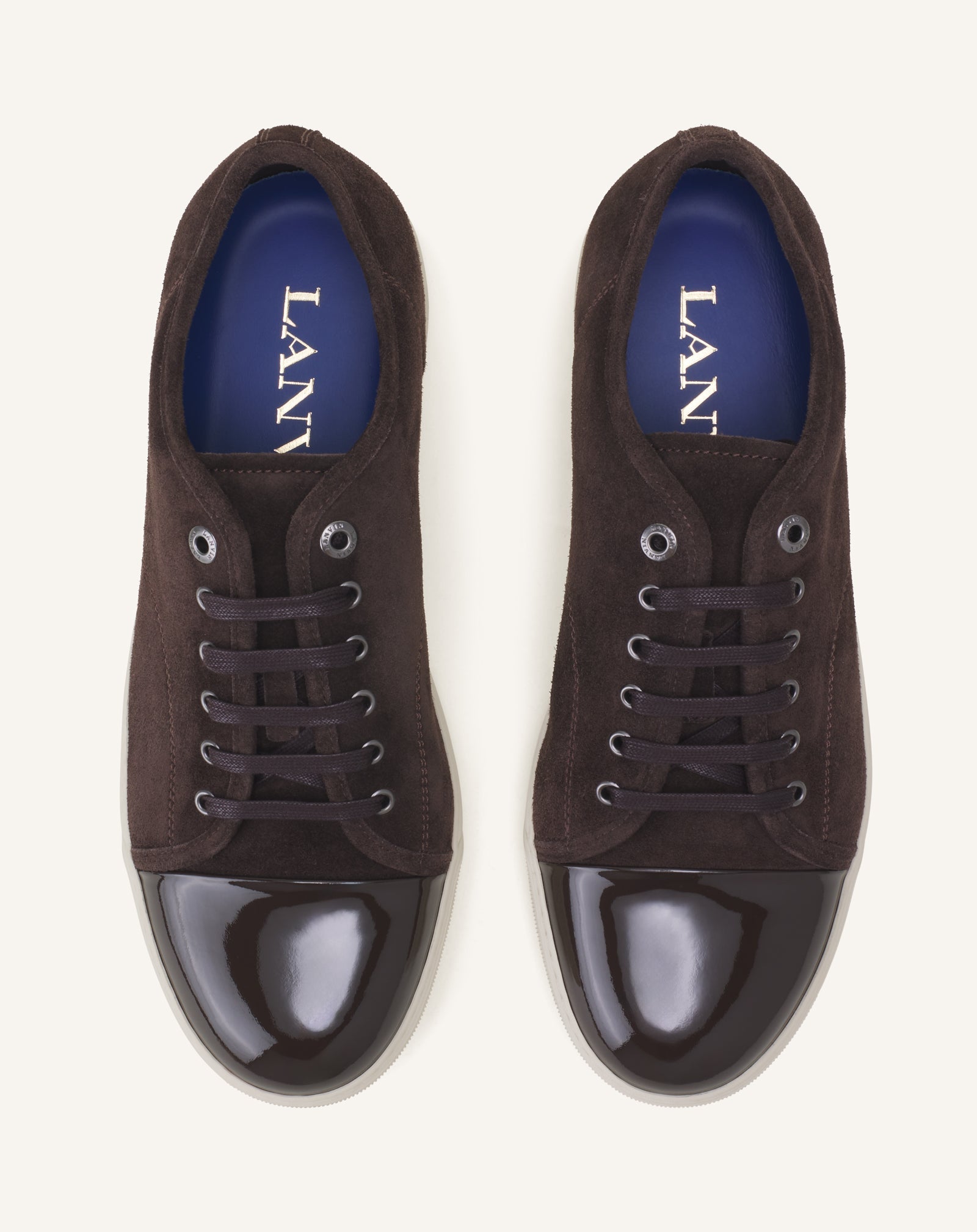 Brown Dbb1 Sneakers In Suede And Patent Leather