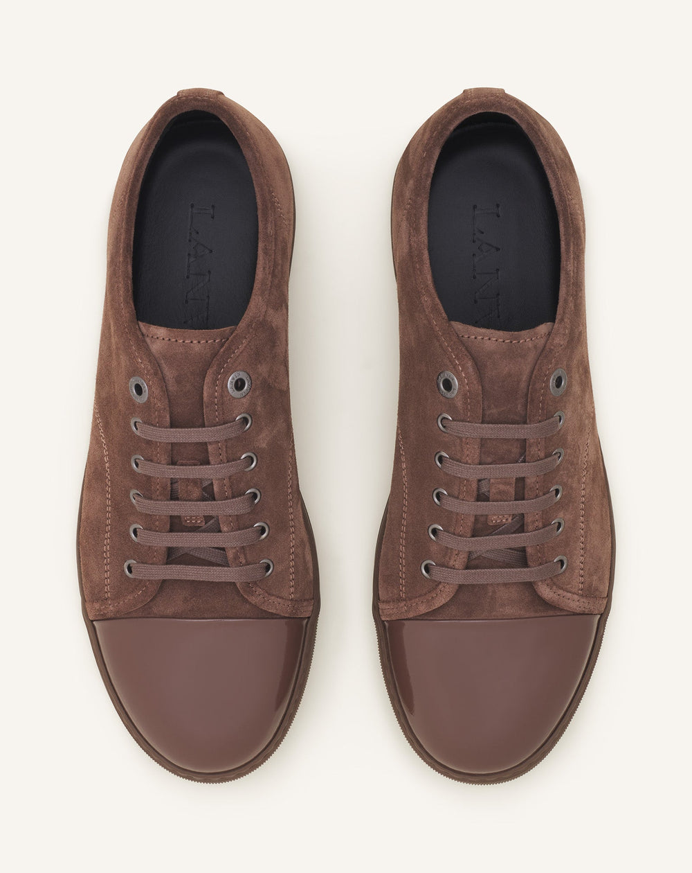 Brown Dbb1 Sneakers In Suede And Patent Leather