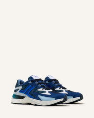 Sneakers Jla En Mesh Et Cuir Métallisé Blue