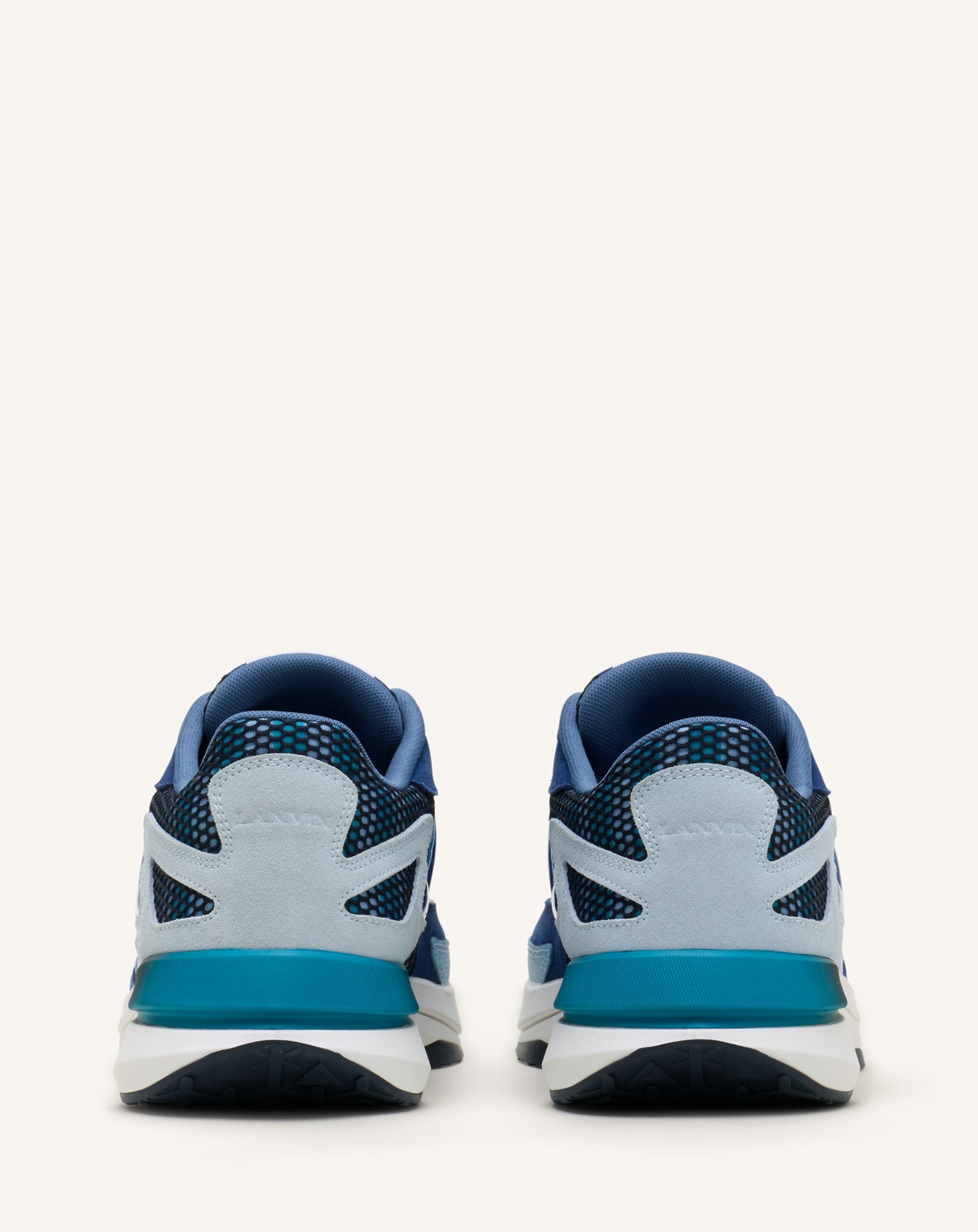 Sneakers Jla En Mesh Et Cuir Métallisé Blue