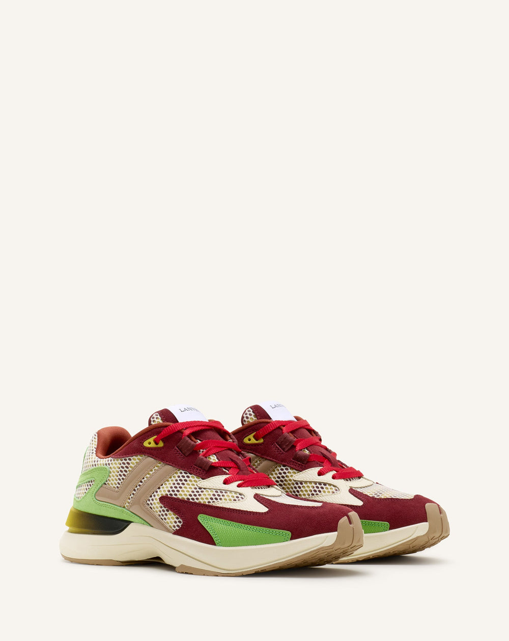 Sneakers Jla En Mesh Et Cuir Métallisé Red