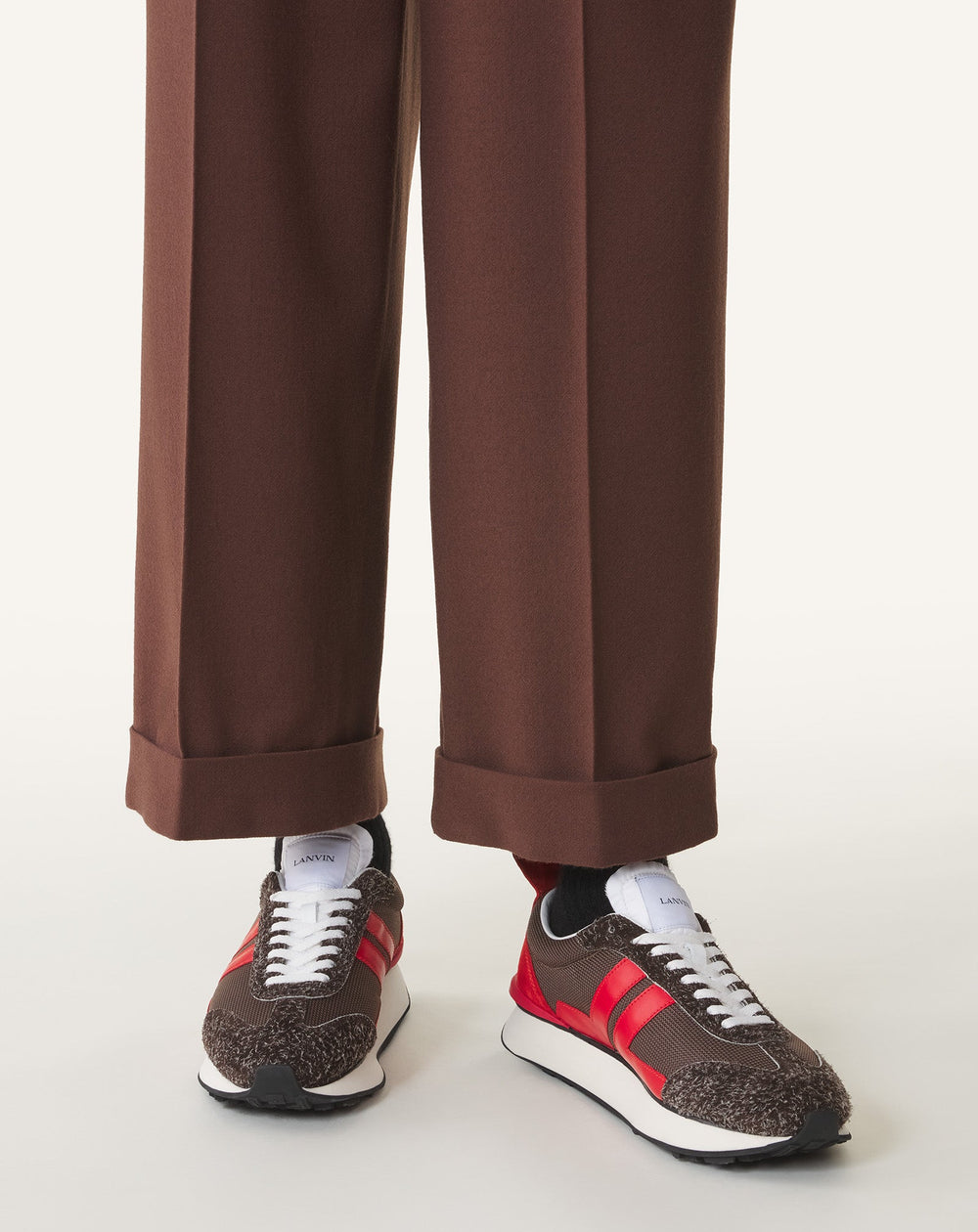Brown Bumpr Mesh Sneakers