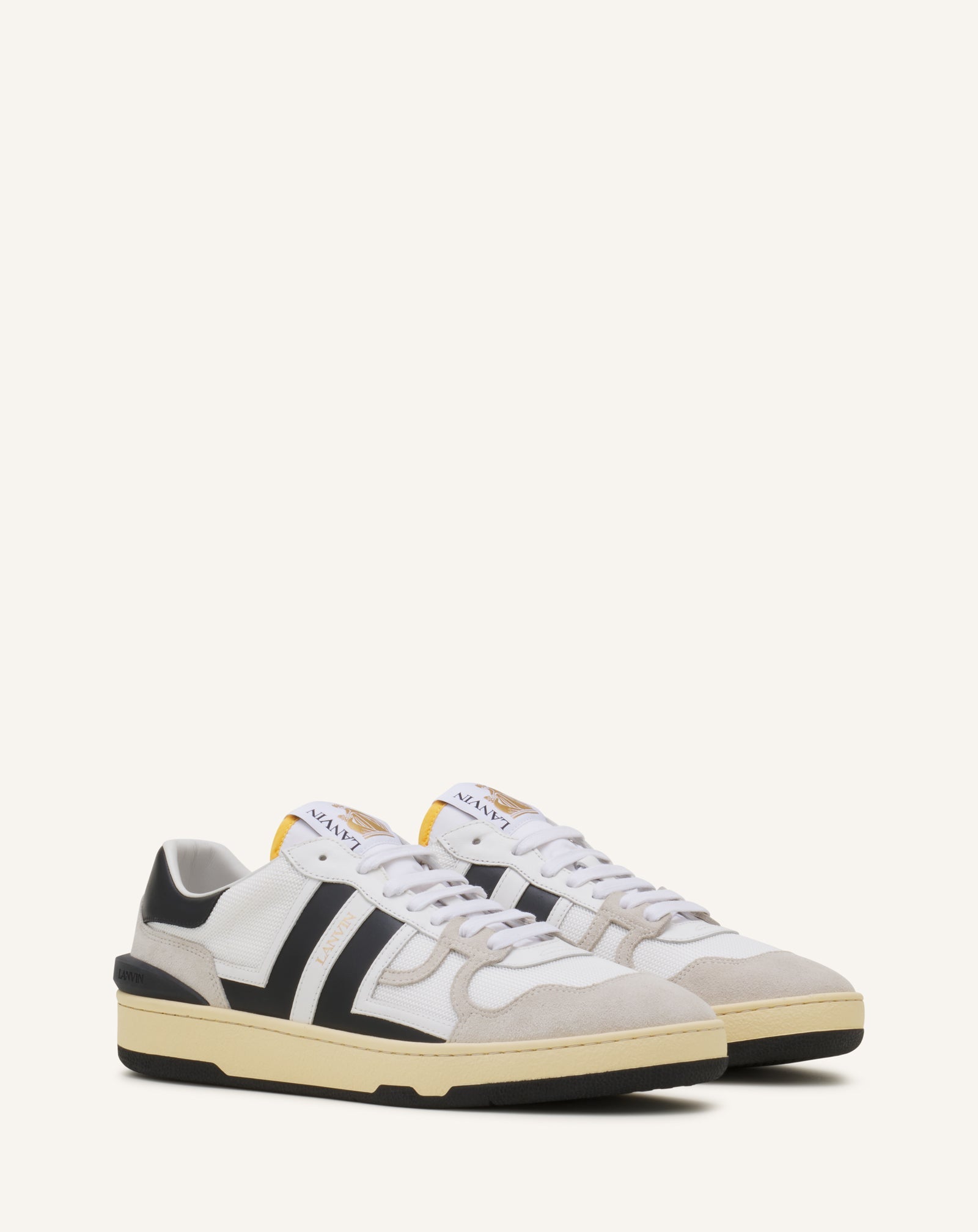 White Clay Mesh Sneakers