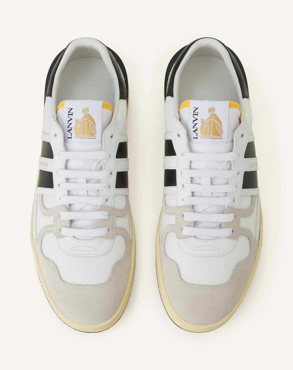 White Clay Mesh Sneakers