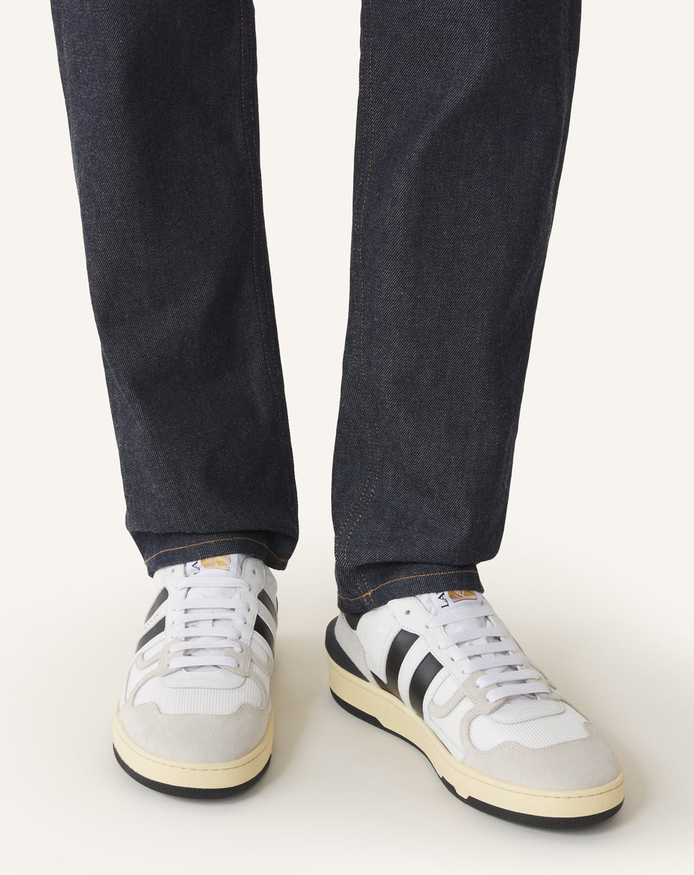 White Clay Mesh Sneakers