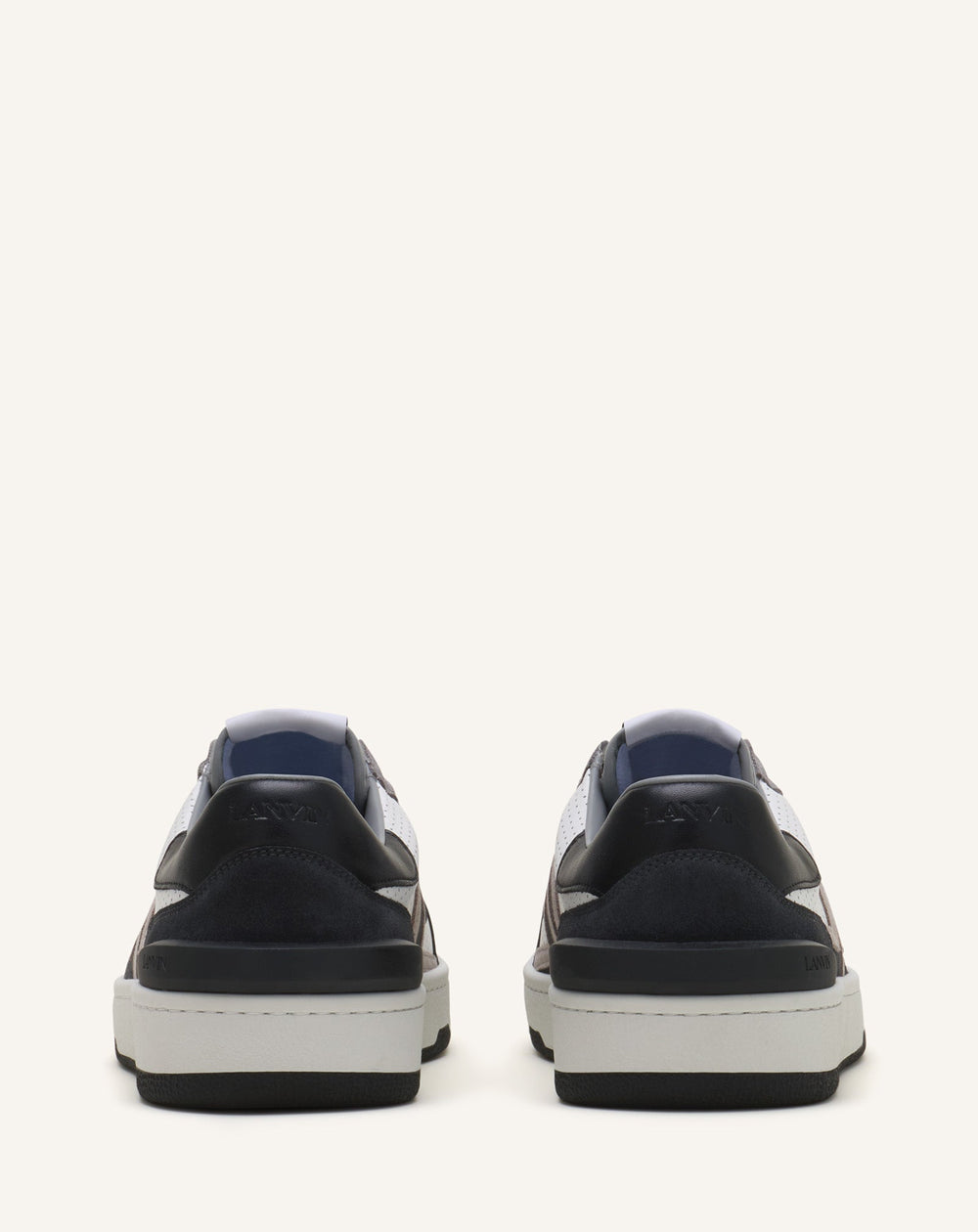 Sneakers Clay En Cuir Perforé Et Suède Black