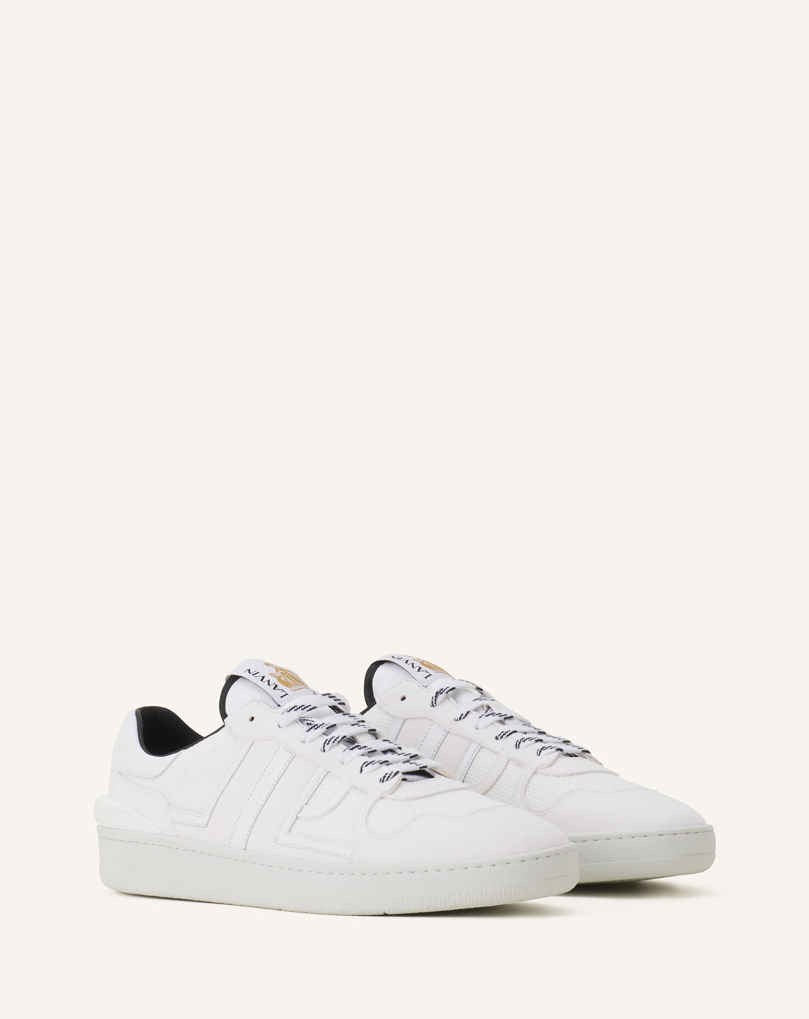 White Clay Mesh Sneakers