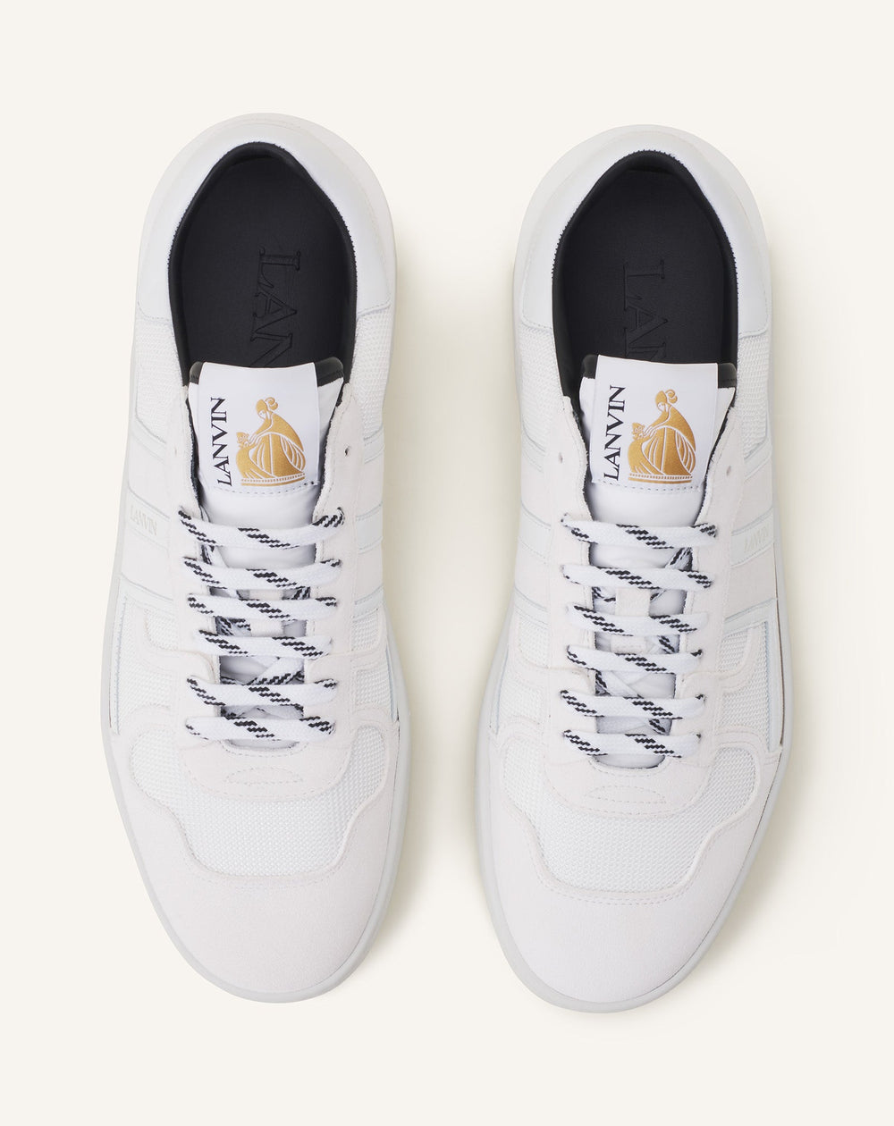 White Clay Mesh Sneakers
