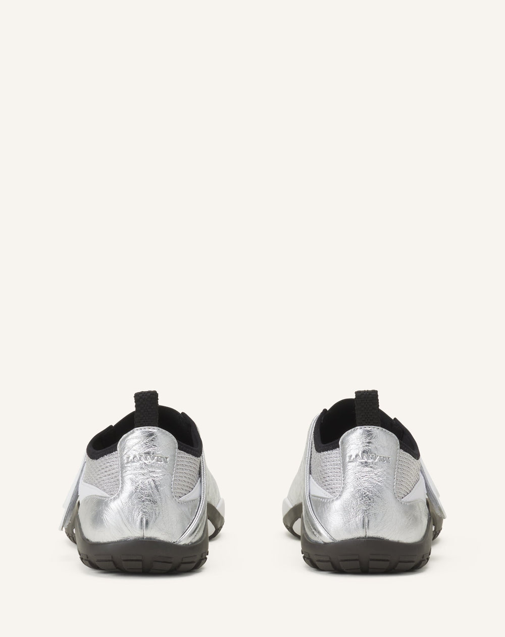 Sneaker Lnv1 En Cuir Metallise Froisse Black