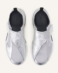 Sneaker Lnv1 En Cuir Metallise Froisse Black