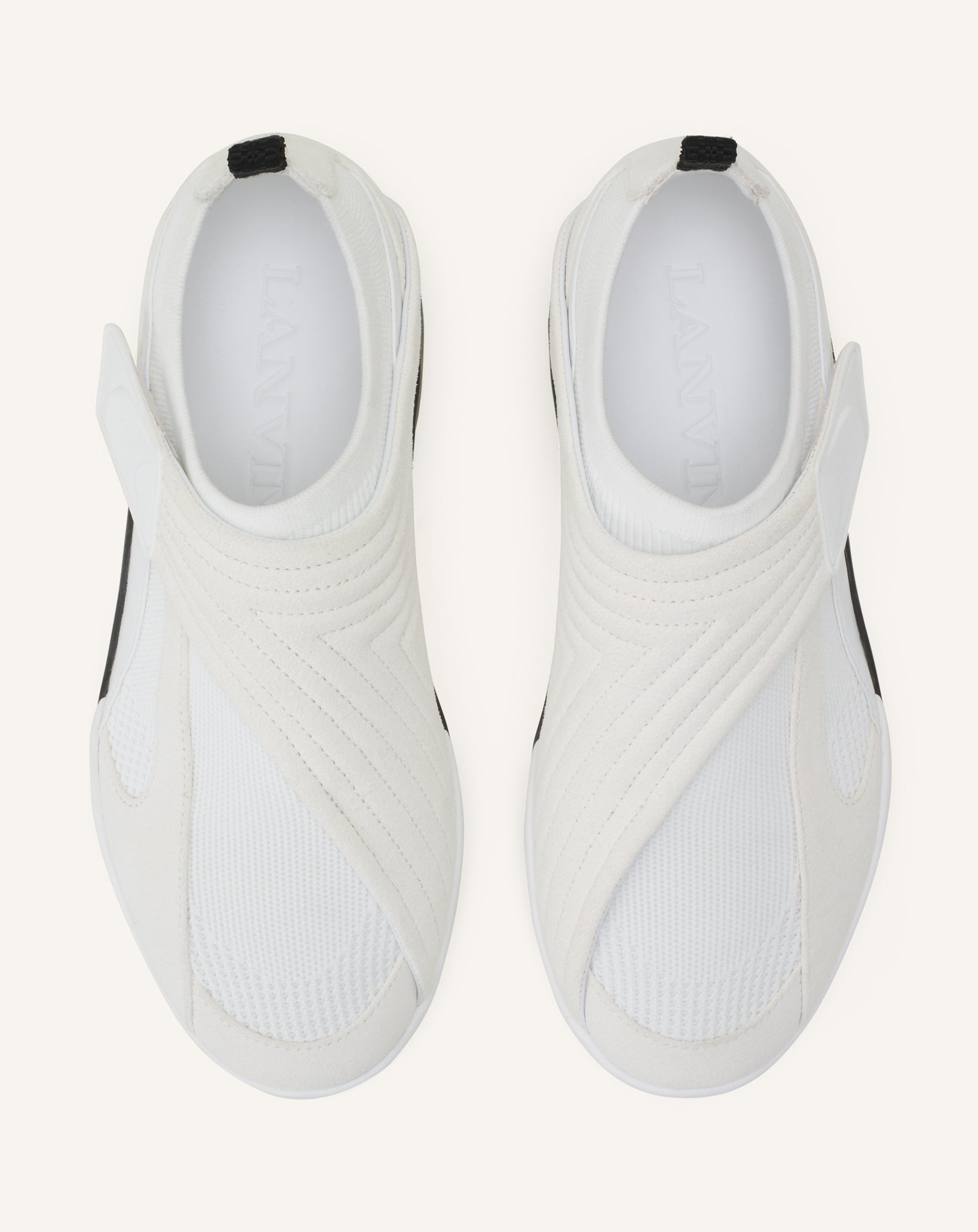 Sneaker Lnv1 En Suede Tricote White