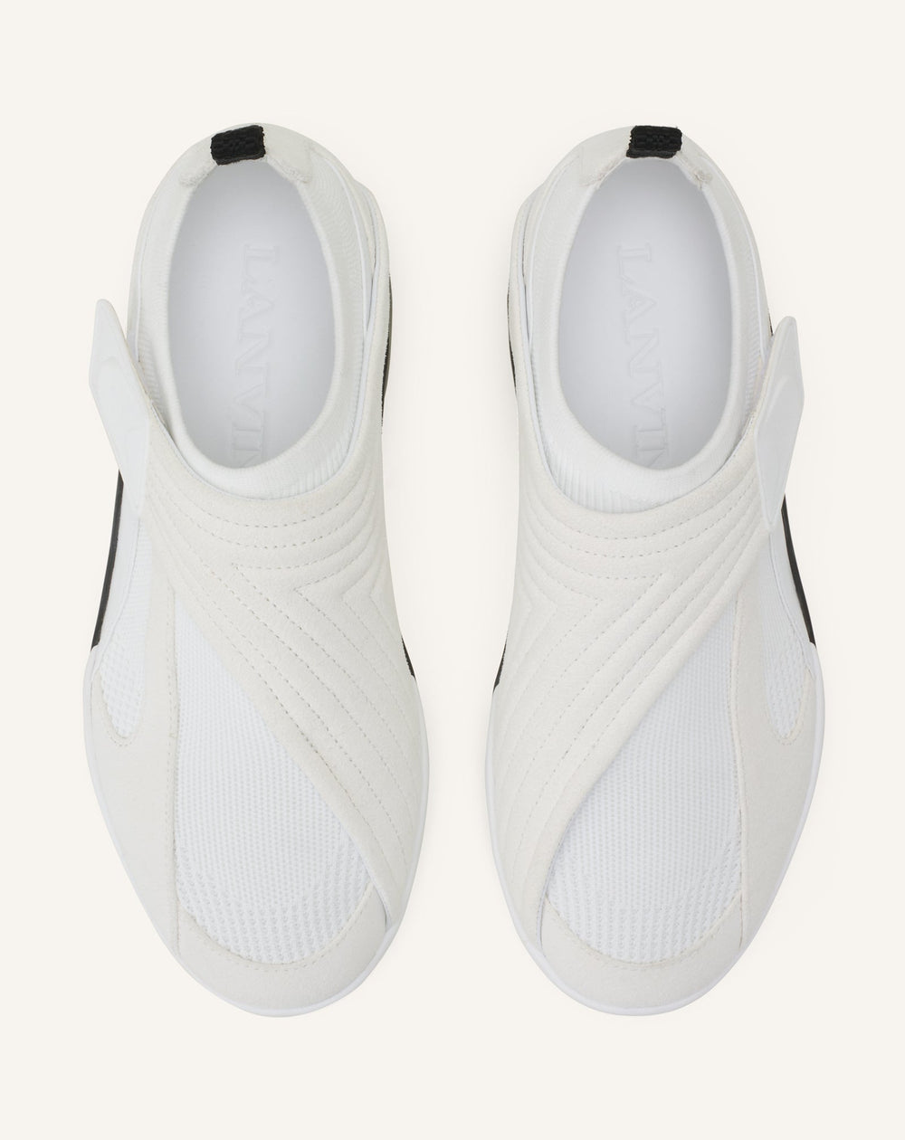 Sneaker Lnv1 En Suede Tricote White