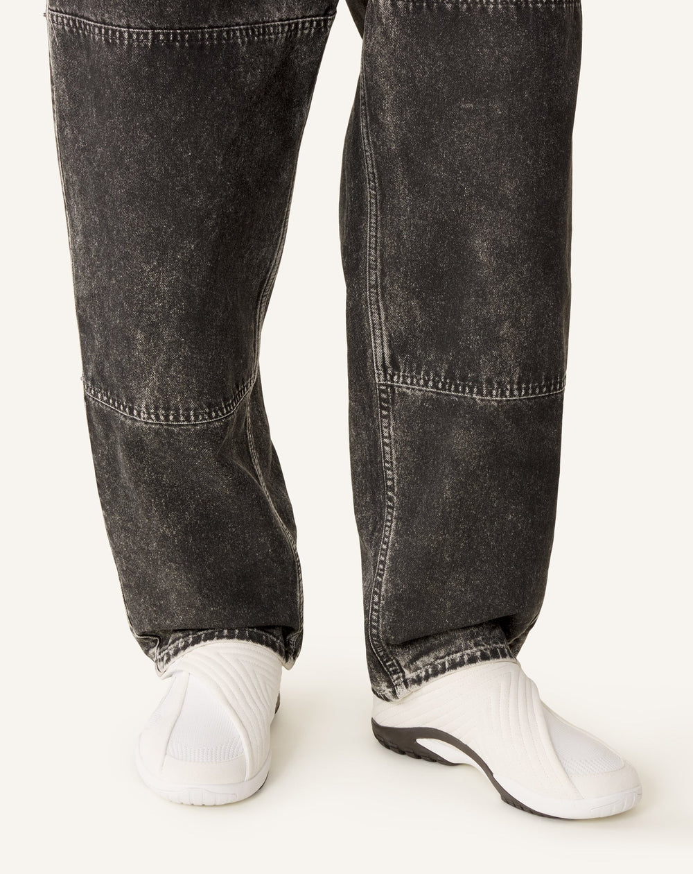 Sneaker Lnv1 En Suede Tricote White