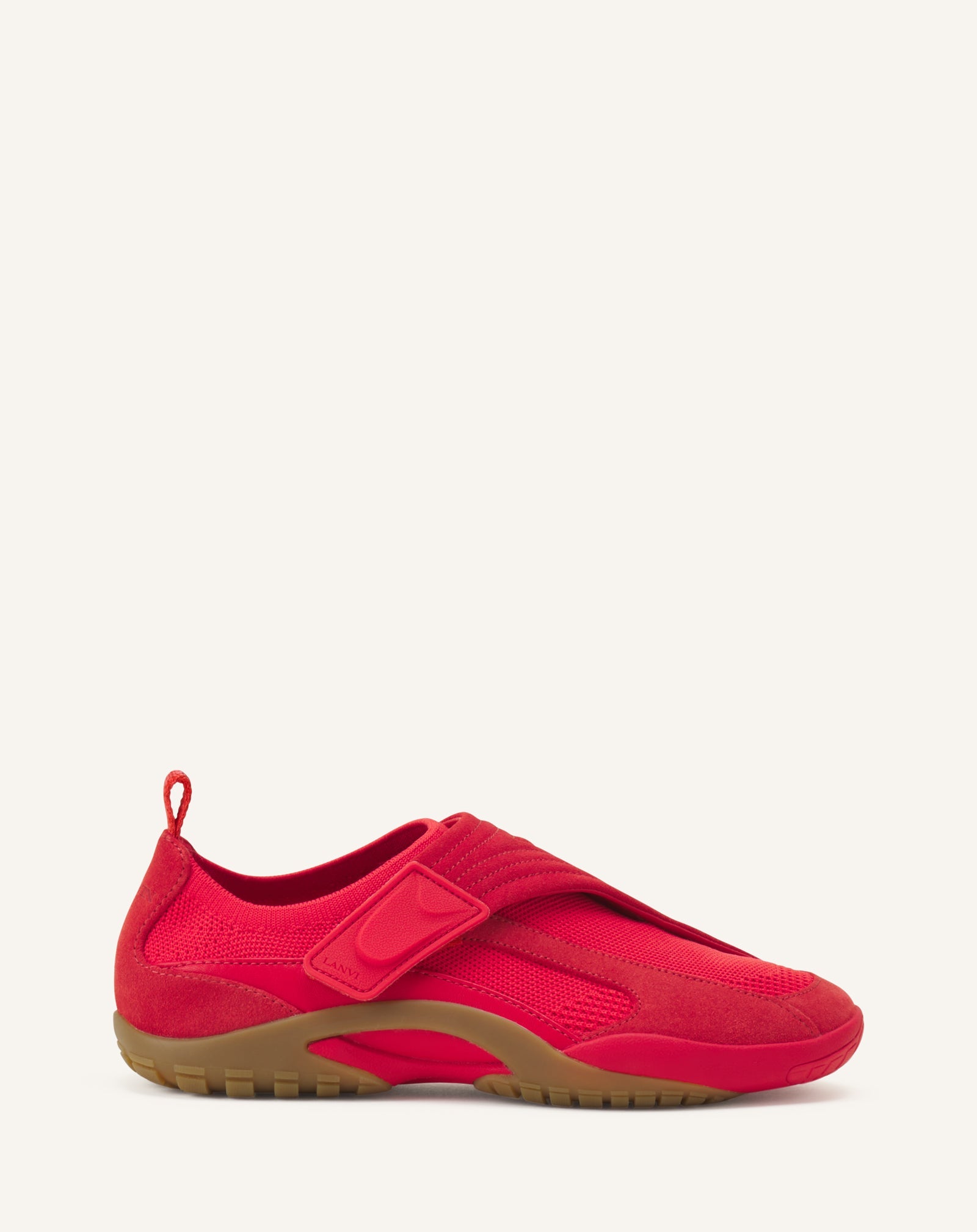 Sneaker Lnv1 En Suede Tricote Red