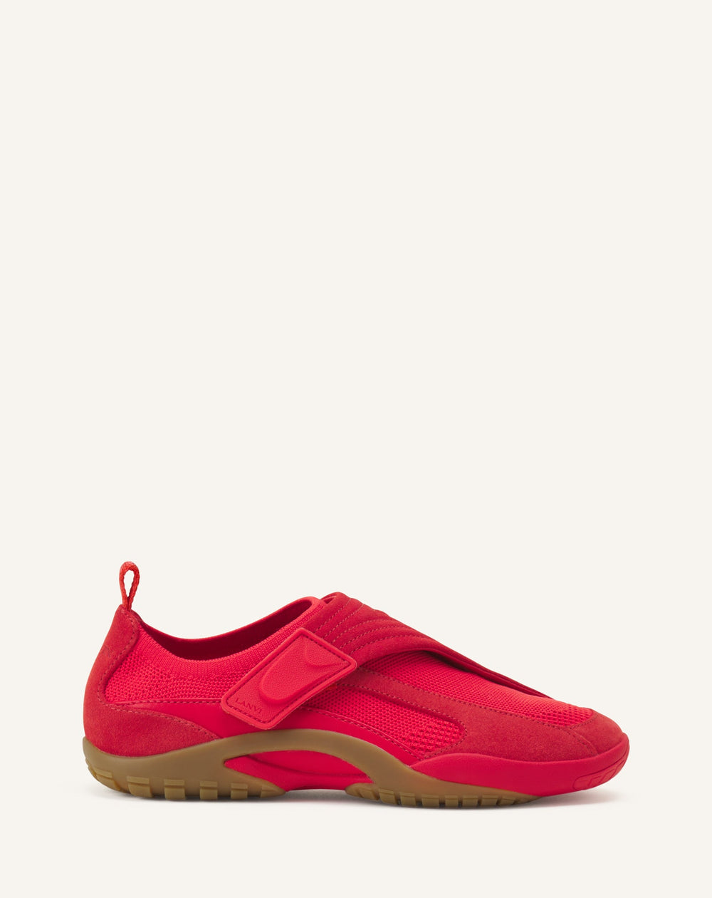 Sneaker Lnv1 En Suede Tricote Red