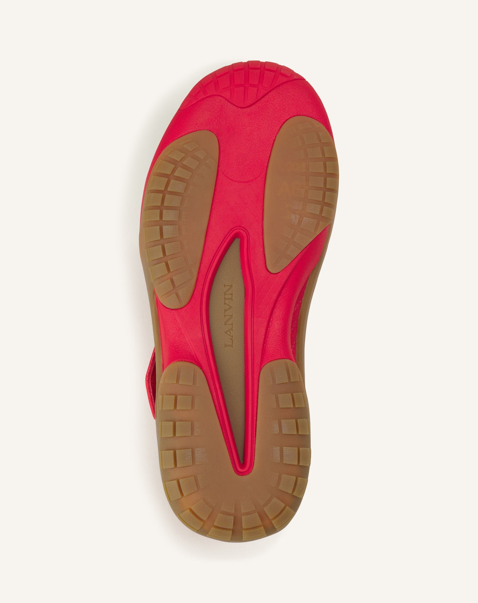 Sneaker Lnv1 En Suede Tricote Red