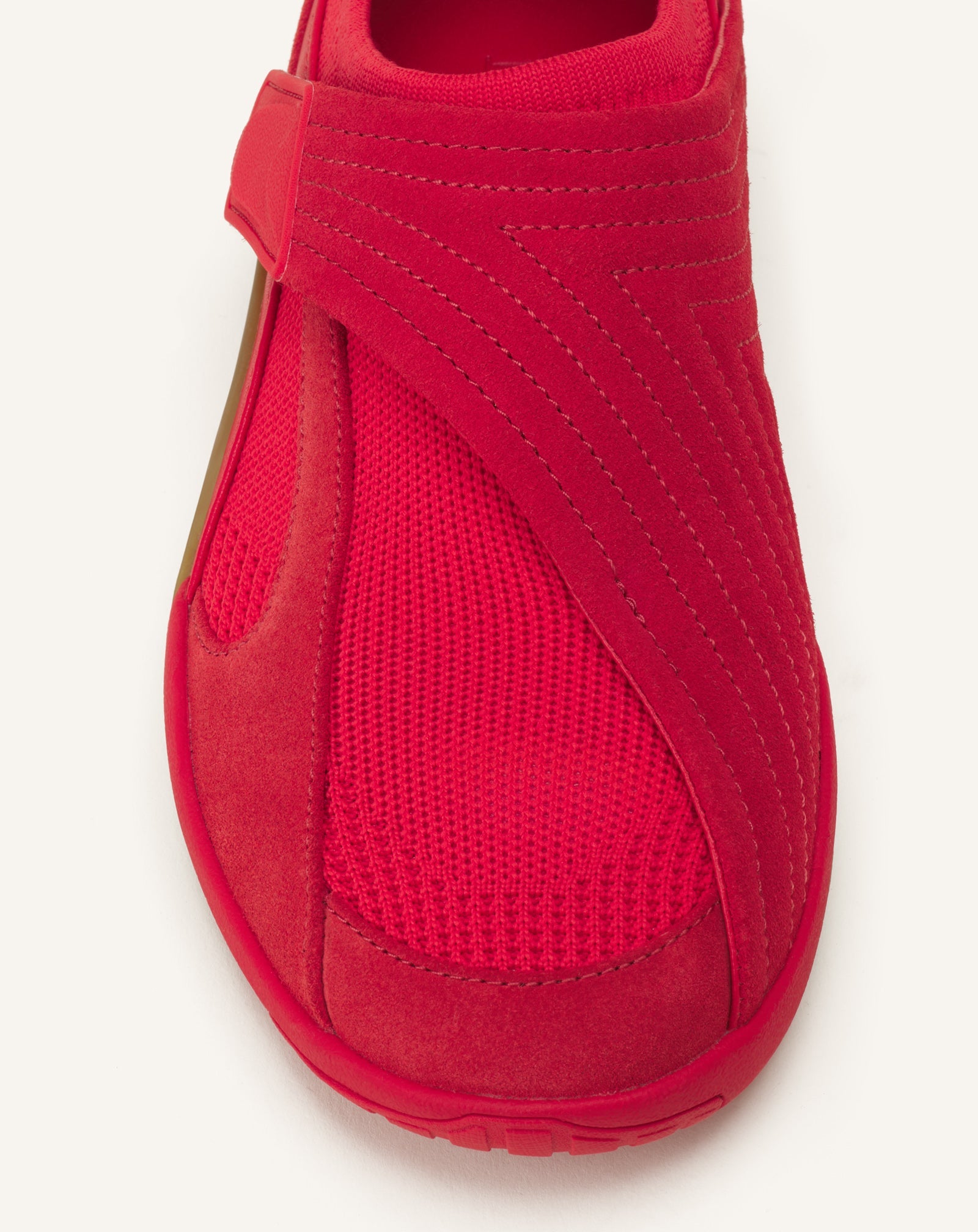 Sneaker Lnv1 En Suede Tricote Red