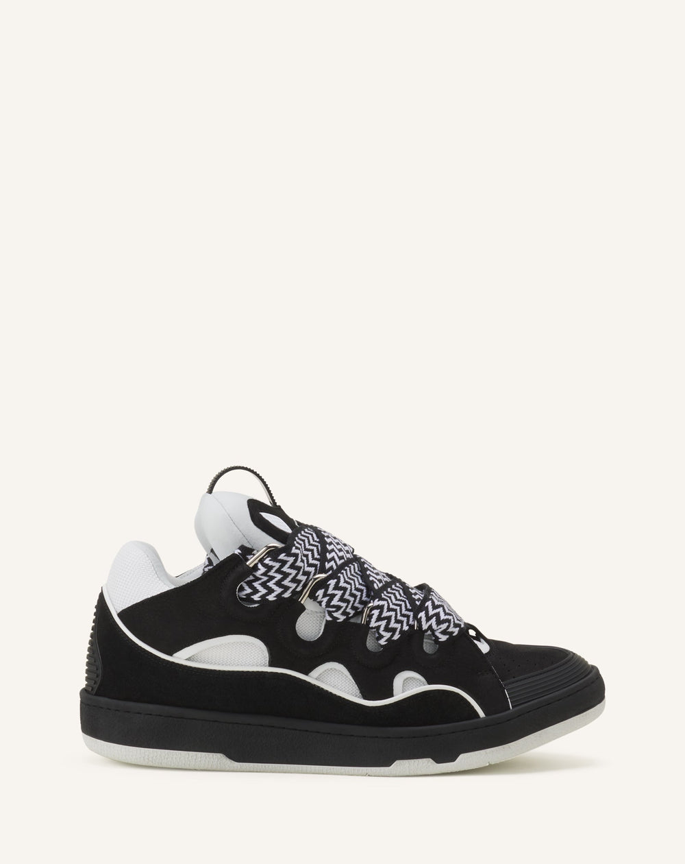 Grey Curb Leather Sneakers