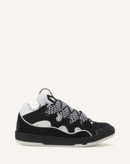 Grey Curb Leather Sneakers