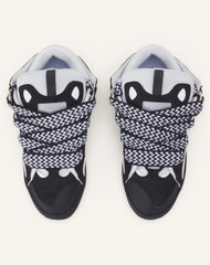 Grey Curb Leather Sneakers
