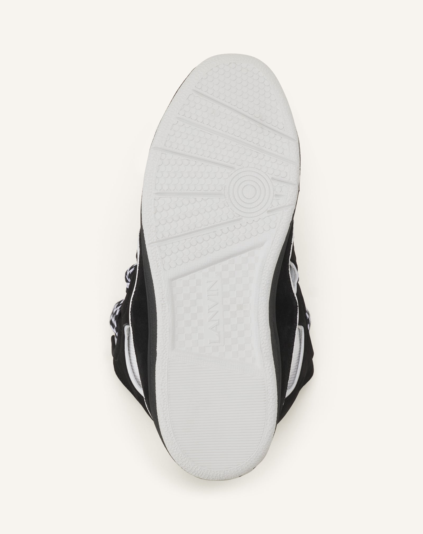 Grey Curb Leather Sneakers