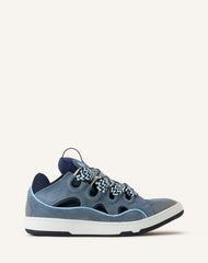 Grey Curb Leather Sneakers