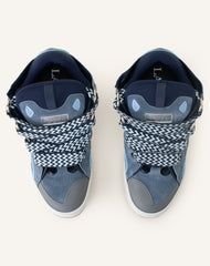 Grey Curb Leather Sneakers
