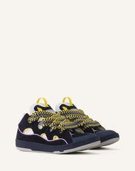 Blue Curb Leather Sneakers