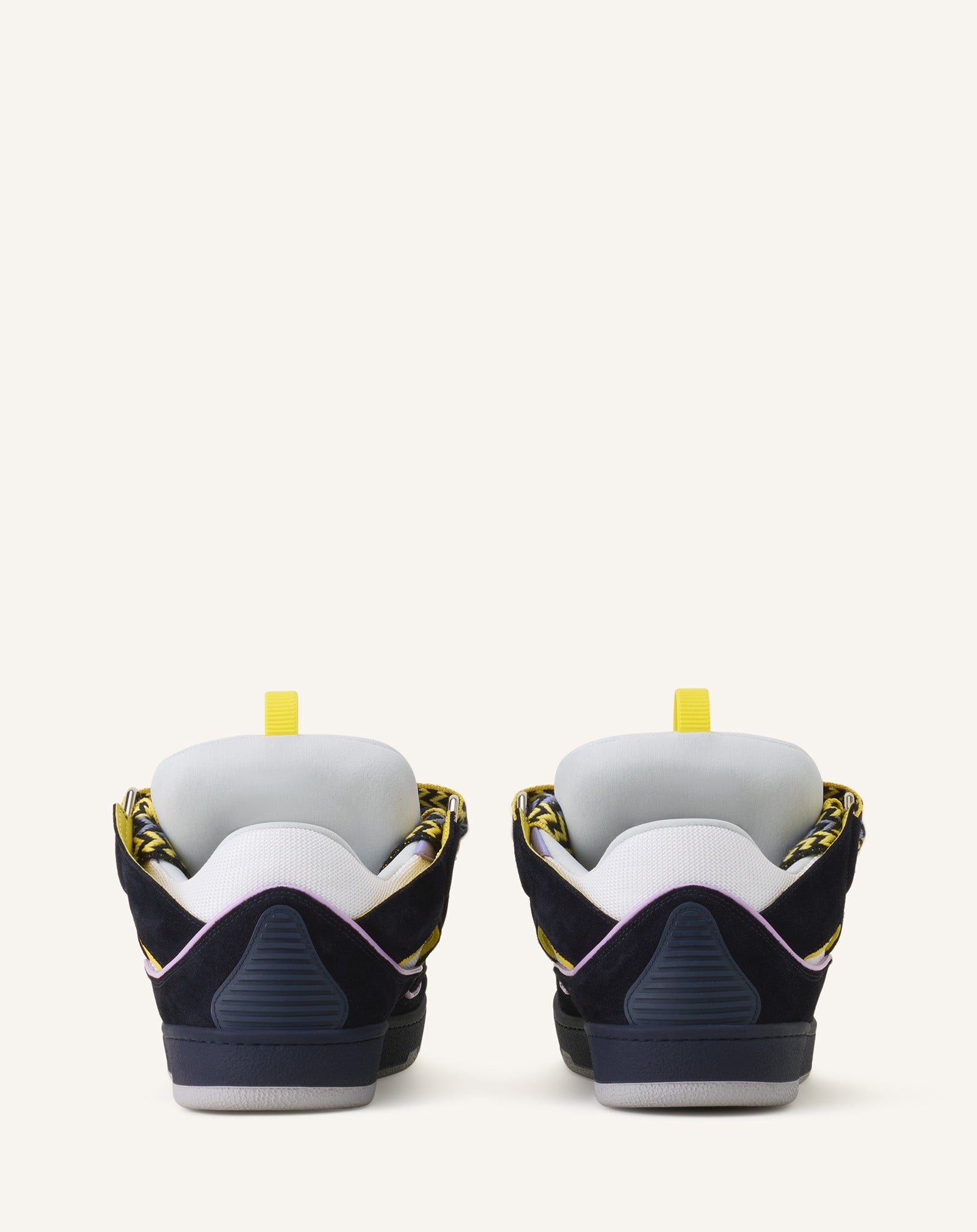 Blue Curb Leather Sneakers