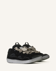 Curb Sneakers Id Chaîne En Suède Black