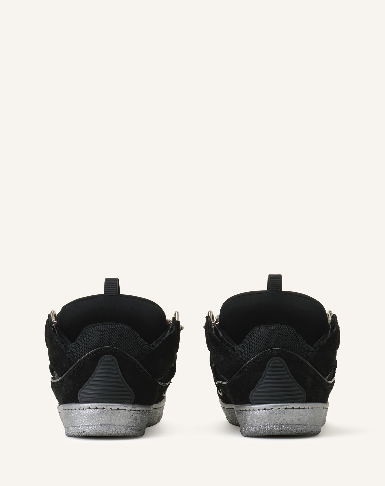 Curb Sneakers Id Chaîne En Suède Black