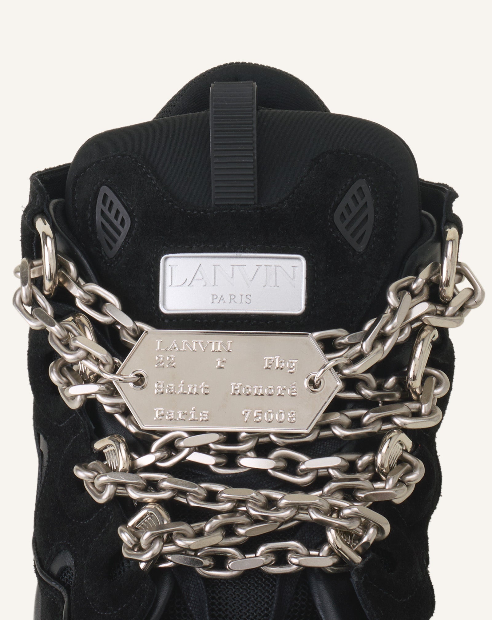 Curb Sneakers Id Chaîne En Suède Black