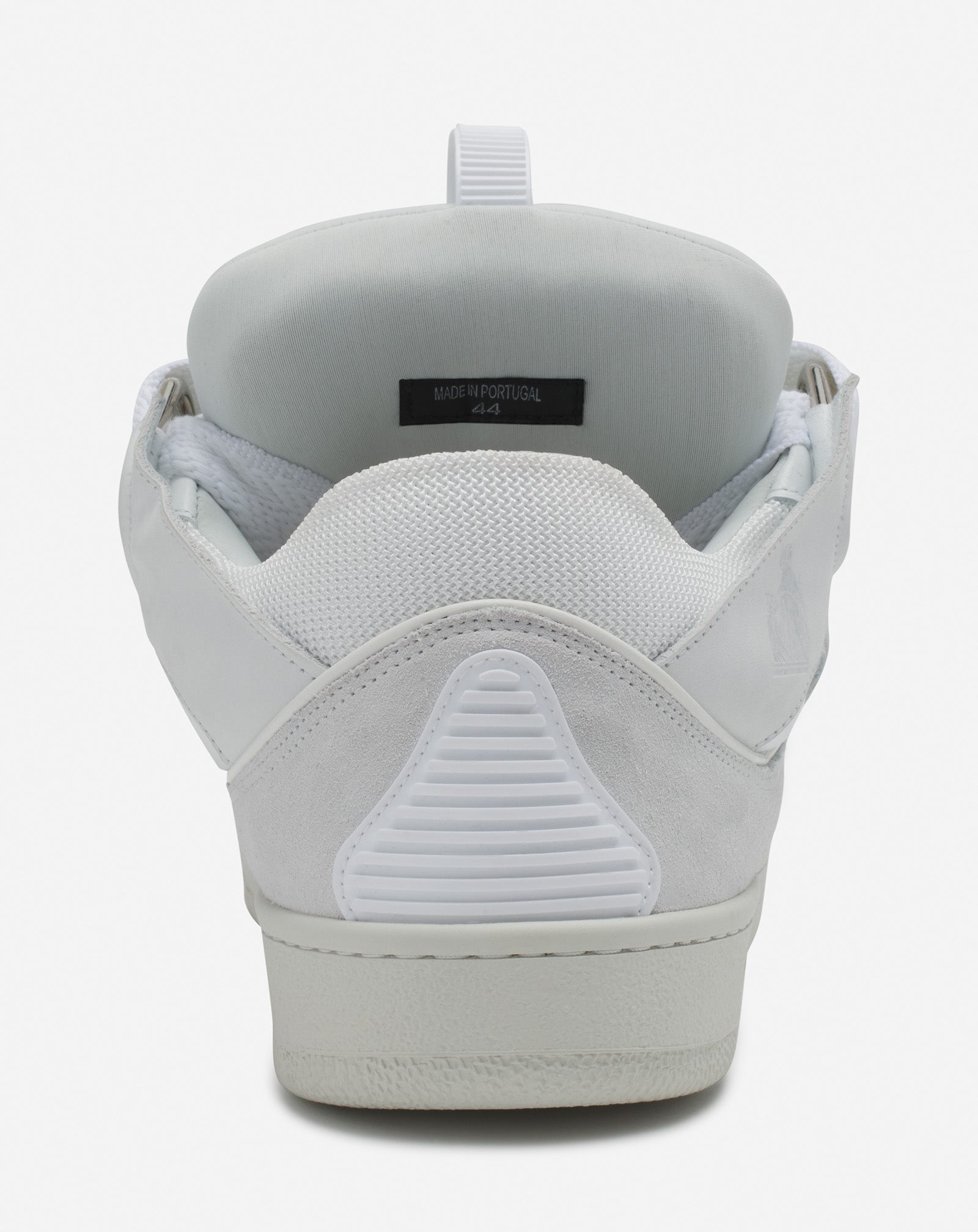 White Leather Curb Sneakers