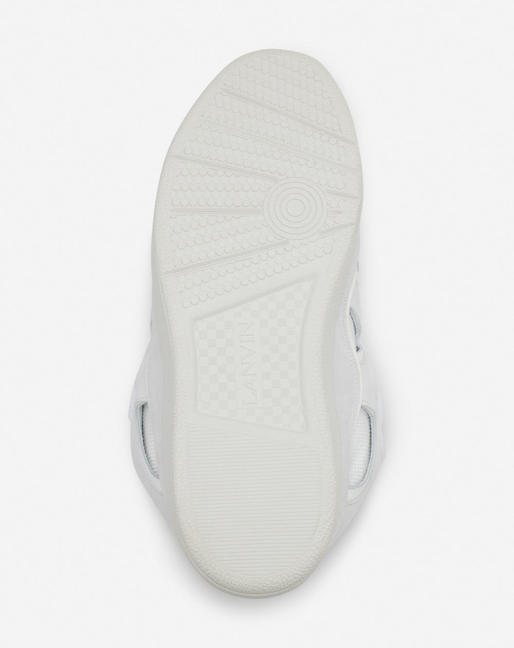 White Leather Curb Sneakers