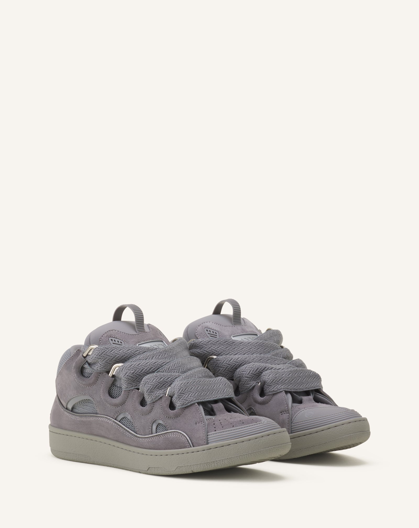 Sneakers Curbs En Suede Monocolor Grey