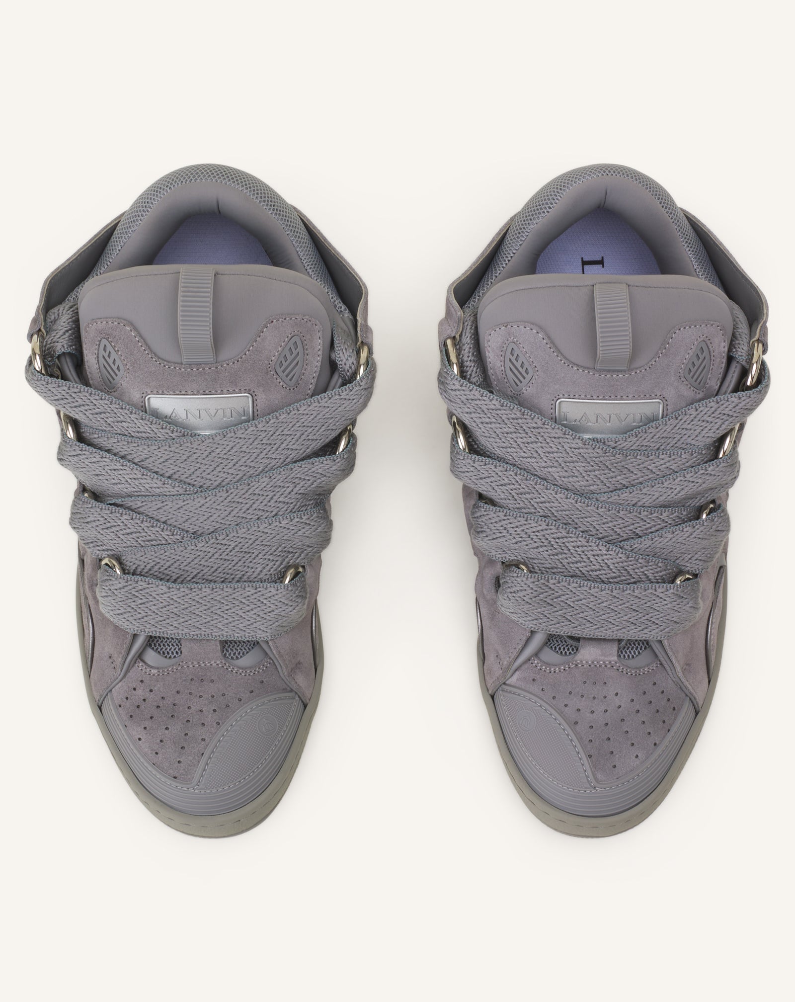 Sneakers Curbs En Suede Monocolor Grey