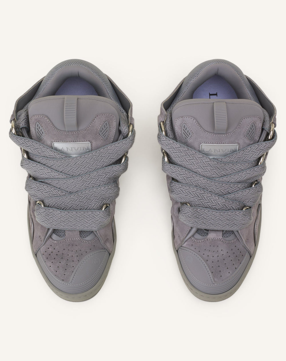 Sneakers Curbs En Suede Monocolor Grey