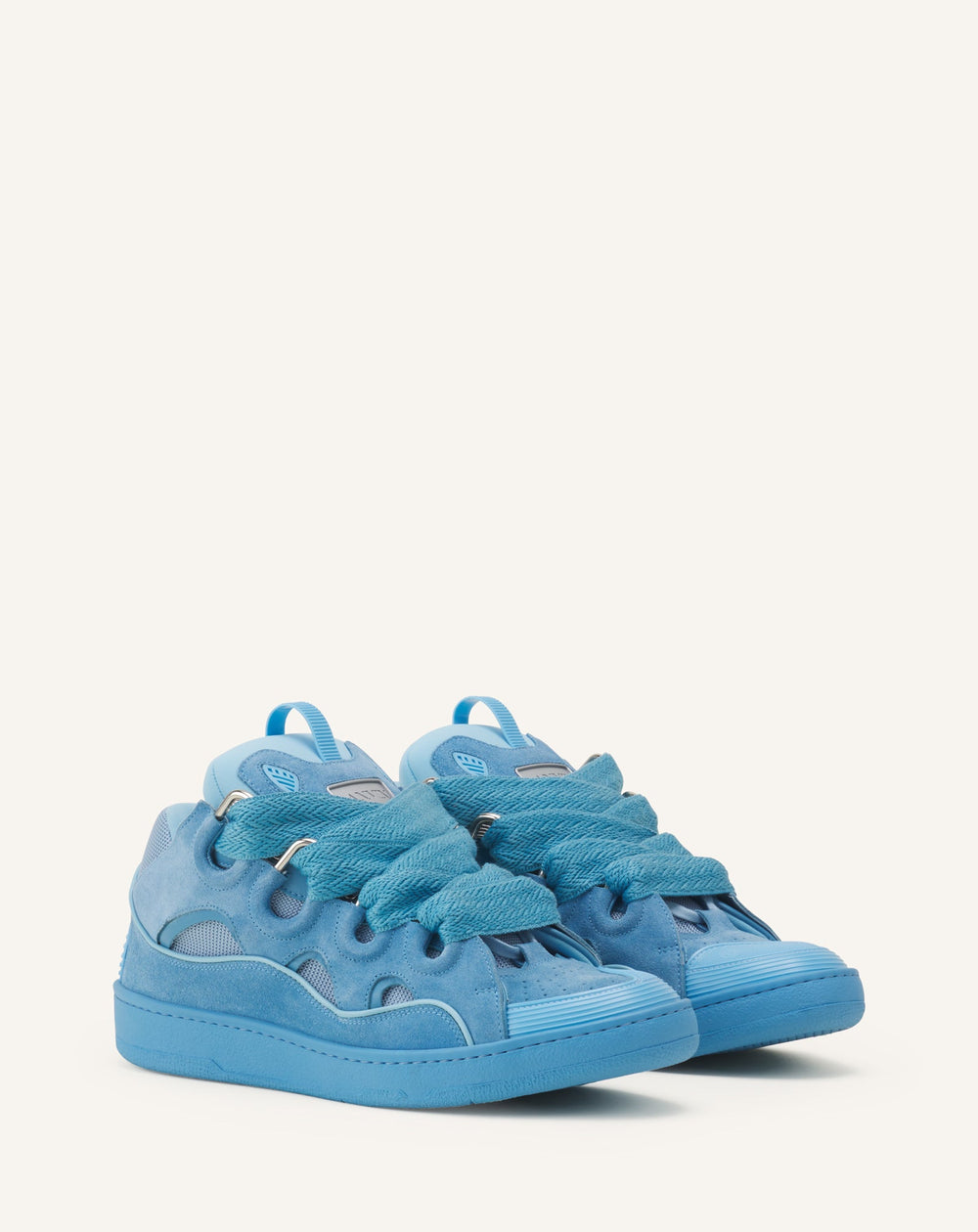 Sneakers Curbs En Suede Monocolor Blue