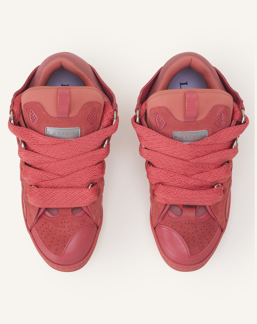 Sneakers Curbs En Suede Monocolor Pink
