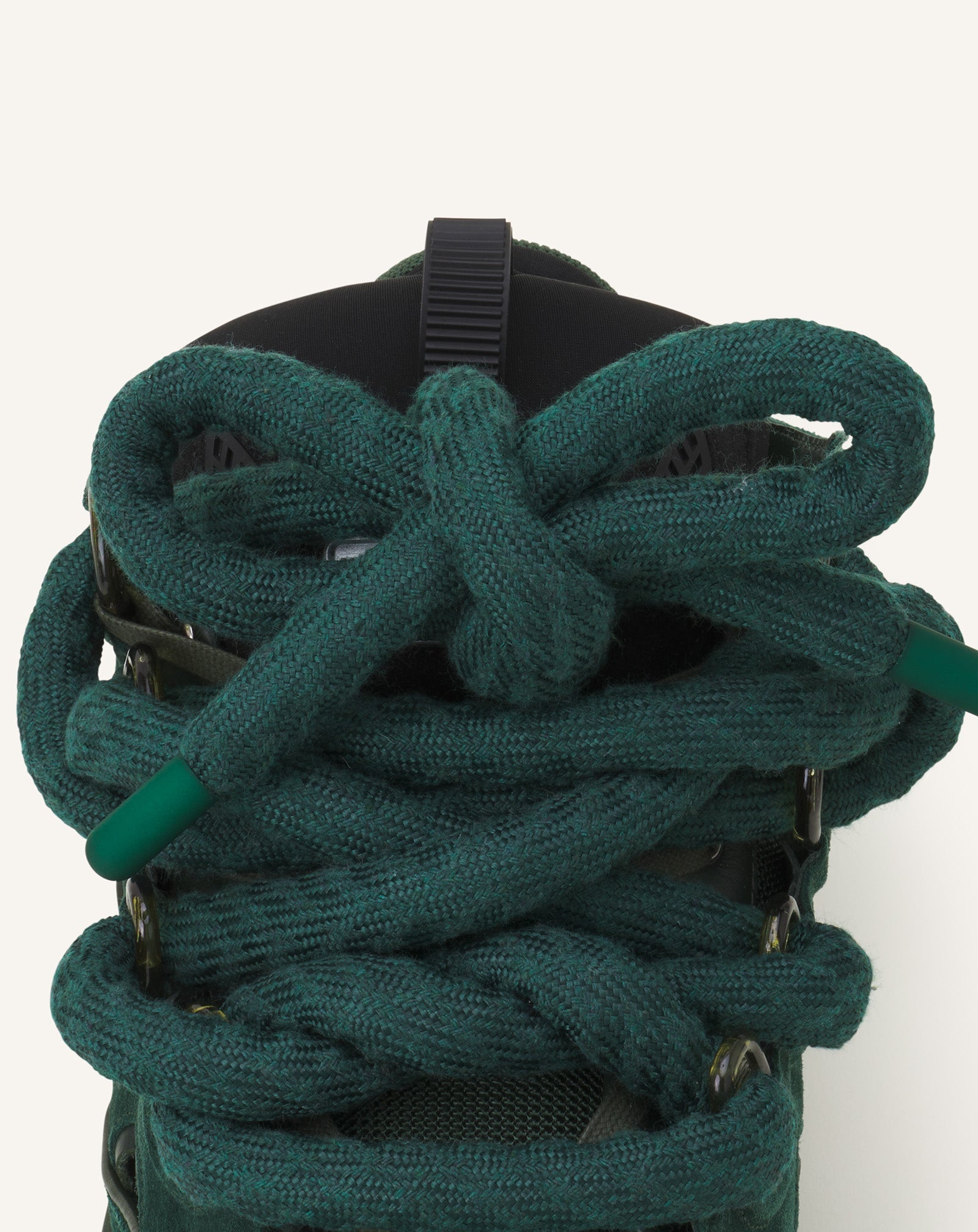 Green Curb Sneakers In Leather With Snake Laces